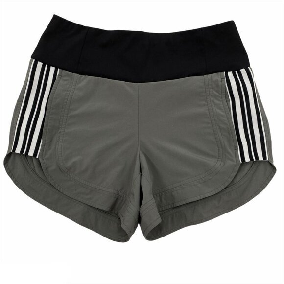 Athleta Ascender Shorts Green Side Striped Size 2‎ - Picture 4 of 9